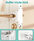 Cute Bear Door Pinch Guard Kit With Silencer Cushions For Baby Proofing Doors installed on a gold door handle