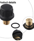 Brass Safety Valve Replacement For SC1 SC2 CTK10 SC2D Steam Vacuum Cleaner with brass construction and black plastic cover