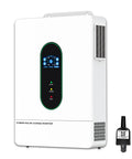 Total Showstopper 12000W Solar Hybrid Inverter With 48V Split Phase And Dual MPPT Controller for whole home backup, white design, side view.