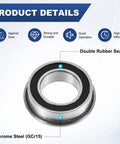 Flanged Ball Bearing 6x10x3mm 2RS Double Rubber Seal Chrome Steel GCr15 Deep Groove Bearing Multipack 20 For Wheelbarrows Printers Fax Machines Power Tools Garden Carts And DIY Projects, chrome steel with double rubber seal