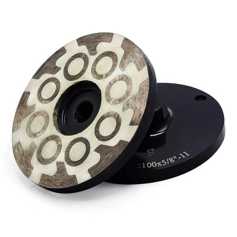 Heavy Duty Resin Bond Diamond Cup Wheel Fine Grit Smooth Ride For Crushing Slab And Prepping Tile, 4 Inch, 5 8 11 Arbor.