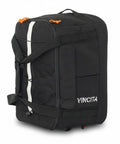 Road Ready Three In One Rear Rack Bag That Transforms From Backpack To Duffle To Pannier 37L Capacity black side view