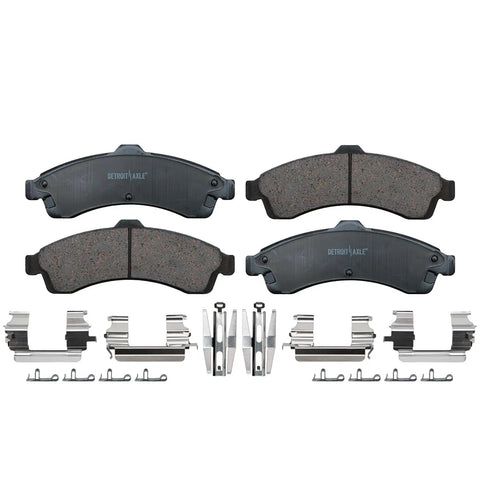 Front Brake Kit With 12.01 Inch Rotors And Ceramic Pads For Chevrolet Trailblazer GMC Envoy Buick Rainier And Isuzu Ascender displayed.
