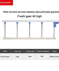 Fiveth gear high stainless steel bed guard rail, Sturdy Bed Assist Rail For Seniors One Hand Folding Bed Guard With Anti Touch Button