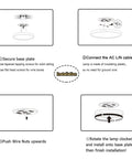 Installation guide for LED Flush Mount Ceiling Light Black 5000K 15 Inch Round 36W Equal To 360W Ultra Thin No Fuss Easy Install