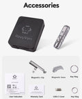 Packaging and accessories of 650 Lumens USB Rechargeable Keychain Flashlight Ultra Bright Mini EDC Light Aluminum Alloy