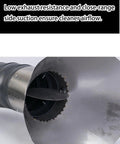 Rugged 360 Adjustable Fume Extractor For Welding And Soldering Featuring Easy Glide Smoke Arm With Tough As Nails Heat Resistant Hose And Spacious 8 Inch Pickup Hood For Quick Dust Cleanup close-up of steel pickup hood with airflow blades.
