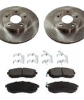 Brake Disc and Pad Kit for Nissan Maxima (1990-1999) front, includes two rotors, four ceramic pads, and hardware.