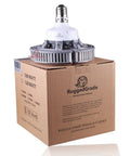 Pegasus II Series 120W LED High Bay Light Workhorse Bulb on box, 5000K daylight, E39 base, RuggedGrade packaging visible