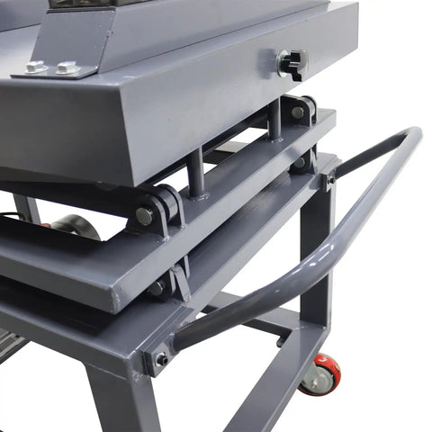 Heavy Duty Electric Scissor Lift For EVs With 1000 Kg Capacity And 1800 mm Rise Featuring A Rock Solid 6 Degree Tilt Table And Slick Side Sliding Base 220 V Power Makes Its Shop Jobs A Total Breeze