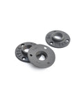 Solid As A Rock 16 Foot Black Industrial Pipe Handrail Wall Mounted Railing For Indoor Stairs Built Dead Nuts Strong With Sleek Vintage Metal Look Upgrades Your Entire Home Space black metal pipe flanges, set of three.