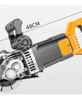 Heavy Duty 4800W Electric Wall Grooving Machine Pro Wall Chaser And Slot Cutter For Smooth Concrete Marble Cutting Built Tough Dust Shield Power Tool Rig with dimensions.