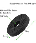 Anti-Slip Rubber Washer with 1/4 Inch Screw Hole, Suitable for Quarter Inch Female Thumb Nuts With Rubber Pads, Five Pack Thumb Wheel Lock Nut Adapters.