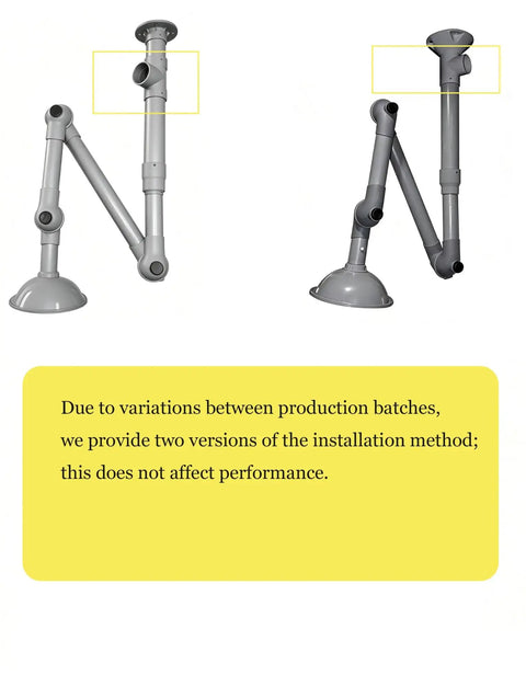 Heavy Duty Ceiling Mounted Fume Extractor With Slick 360 Degree Adjustable Arms, showing adjustable arms and mounting options.