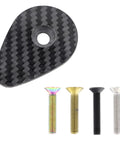 Premium Carbon Fiber Headset Top Cap paired with badass gold stainless screws in various colors for optimal bike performance.