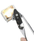 Triple Flint Torch Striker For Welding And Cutting Reliable Spark Lighter in use showing spark with heavy duty steel build