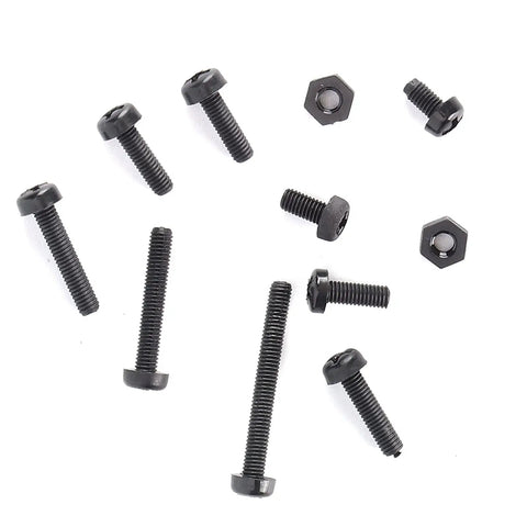 Heavy Duty 160 Piece M3 Nylon Fastener Kit With Non Conductive Hex Socket Screws Nuts And Washers, black screws and nuts for robotics.