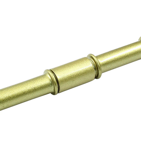 Rock Solid Gold Lamp Extension Rods 4 Pack 50mm Beefy Iron Connector Poles close-up view of gold iron tube with smooth finish.
