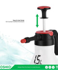 0.4 Gallon Garden Pump Sprayer Portable Hand Pump Pressure Sprayer with Adjustable Nozzle and Trigger Lock