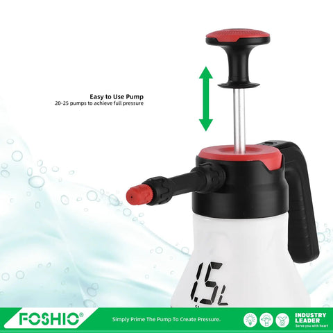 0.4 Gallon Garden Pump Sprayer Portable Hand Pump Pressure Sprayer with Adjustable Nozzle and Trigger Lock