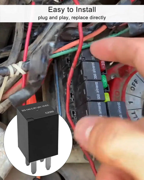 Cooling Fan Relay For Polaris RZR Slingshot Ranger Sportsman 12VDC Replacement 303 1AH C R1 U01 shown installed