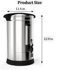 120 Cup Heavy Duty Coffee Urn Dispenser 18L Large Capacity Stainless Steel Hot Beverage Warmer For Business Catering Party Fast Brew Rapid Extraction Pro Grade For Busy Venues