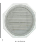 16 Inch Octagon Gable Vent With Screen Functional White Vent Cover Two Piece Construction UV Protected Color Through No Paint Needed