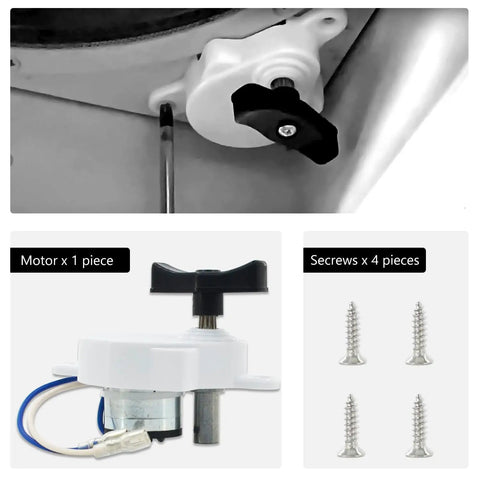 K6010-81 OEM Roof Vent Lift Motor for RV Vent Fans Dometic Fan-Tastic B Series White Cap Replacement 17 RPM with 4 Screws Included