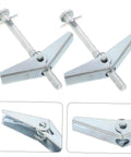 Petal Expansion Screws Set M5x60mm for Hollow Walls Drywall Gypsum Board Round Head Toggle Bolts Kit in silver metal