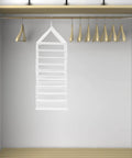 Hella Roomy White PVC Closet Hanging Storage Bag Featuring Nine Spacious Compartments To Keep Your Daily Threads And Weekend Fits Bangin And Fully Organized, displayed in closet.