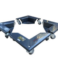 Heavy Duty Low Profile Desk Cabinet Corner Mover Dolly Set Of 4 Premium Quiet Pu Rollers With 1320 Lb Capacity Industrial Strength 3 Wheel Design, featuring durable metal construction and swivel casters.