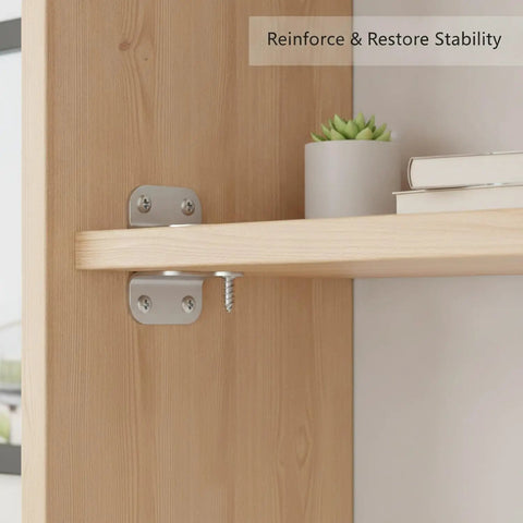 Stainless Steel L Bracket Corner Brace For Furniture Repair Right Angle Support With Screws Included Reinforce Shelves