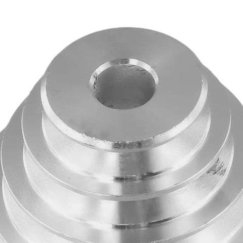 Sturdy Aluminum Pagoda Pulley For Benchtop Drill Press 14Mm And 22Mm V-Belt Drive with 5 outer steps and M8 hole.