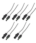 Get 5 Pair Ols 1 Wire Weather Pack Connectors Ready To Go With Snappy 6 Inch 16 Awg Wires For Tough Outdoor Wiring Jobs And Fast Electrical Fixes That Rock. 5 pairs black sealed connectors with 6-inch 16 AWG wires