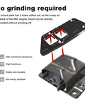 Heavy Duty LS Swap Motor Mounts Adapter Plates For Small Block Chevy To Gen 4 Engine Conversion with CNC machined aluminum detail.
