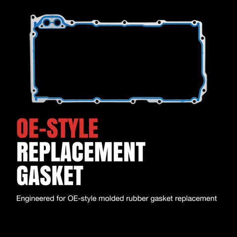 Engine Oil Pan Gasket Set With PermaDry Molded Rubber And SnapUps For Chevy K1500 Replacement Kit That Stops Leaks Keeps Seal Tight And Makes Oil Maintenance A Breeze. OE-style molded rubber gasket