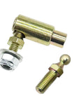 Two Set Ball Joint Quick Release Throttle Disconnect Kit With 10-32 Female Thread, Cadmium Plated Steel Build, close-up view