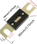 ANL Fuse Holder With Fuses For 0 2 4 Gauge And 0 8 Gauge Fuse Block Pack Of 2 60 Amp Copper Alloy Gold Plated High Current Car Audio Power Kit For Easy Mounting And Durable Copper Alloy Contacts With Gold Plating For Low Resistance Performance, 80mm holder