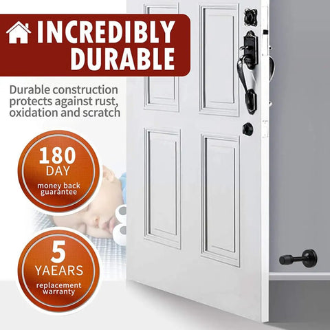 Two Pack Stainless Steel Door Stopper Buffer Set For Office And Home Use Heavy Duty Anti Collision Magnetic Design Easy Install