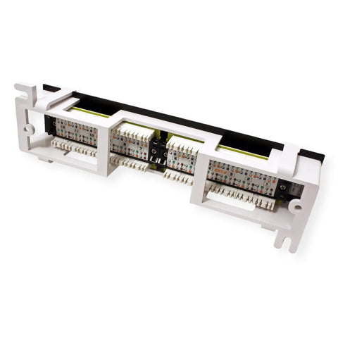 12 Port Cat6 Unshielded Patch Panel Wall Mount With Included 89D Bracket For Vertical Or Horizontal Install, RJ45 Cabling Compatible
