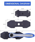 Dimensional diagram of Pro Grade Car Brake Caliper Piston Press Tool Set With Ratcheting Spreader Four Hangers And 360 Degree Caliper Press Ratchet.