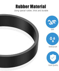 Close-up of heavy duty durable rubber material of Premium Replacement Belt For Upright Vacuum Cleaners 0300604 4 Pack
