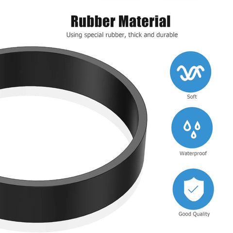 Close-up of heavy duty durable rubber material of Premium Replacement Belt For Upright Vacuum Cleaners 0300604 4 Pack