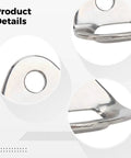 Close-up of Two Pack 316 Stainless Steel Anchor Plates For Rock Climbing 25KN Load Capacity With M10 Hole Lightweight And Packable