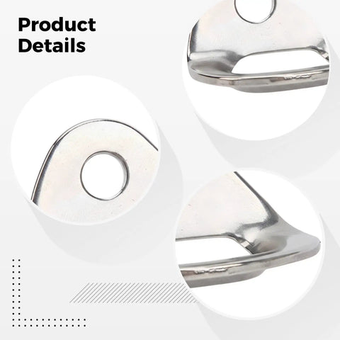 Close-up of Two Pack 316 Stainless Steel Anchor Plates For Rock Climbing 25KN Load Capacity With M10 Hole Lightweight And Packable