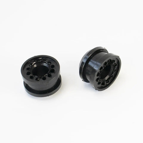 Transfer Case Shift Linkage Bushing Kit With E Clips For Dodge Ram 1500 2500 3500 showing two black rubber bushings