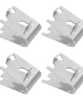 4 Pack Stainless Steel Refrigerator Shelf Clips With Arc Shape Dovetail Design, Heavy Duty Fridge Shelf Support Brackets