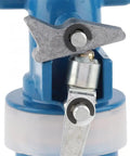 Close-up of Heavy Duty Zinc Alloy 1 Inch Nozzle Gun With 360 Degree Adjustable Rotating Sprayer valve mechanism for precise flow control.