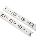 Drawer Slides 10 Inch Three Section Track Rails Side Mount Silver Set Of 2 For Cabinets Dressers And Closets Smooth Glide Hardware