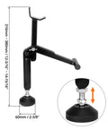 Heavy Duty Motorcycle Wheel Lift Stand For Front Or Rear Use, Track Day Ready, Adjustable Height 22 To 38 Cm, Black